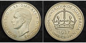 1 Corona Australia (1788 - 1939) Argento Giorgio VI (1895-1952)