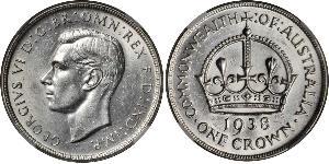 1 Corona Australia (1788 - 1939) Argento Giorgio VI (1895-1952)