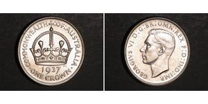 1 Corona Australia (1788 - 1939) Argento Giorgio VI (1895-1952)