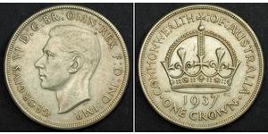 1 Corona Australia (1788 - 1939) Argento Giorgio VI (1895-1952)