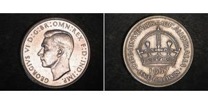 1 Corona Australia (1788 - 1939) Argento Giorgio VI (1895-1952)