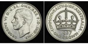 1 Corona Australia (1788 - 1939) Argento Giorgio VI (1895-1952)