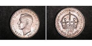 1 Corona Australia (1788 - 1939) Argento Giorgio VI (1895-1952)