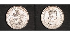 1 Corona Bermuda Argento Elisabetta II (1926-2022)