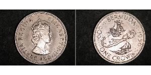 1 Corona Bermuda Argento Elisabetta II (1926-2022)