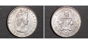 1 Corona Bermuda Argento Elisabetta II (1926-2022)