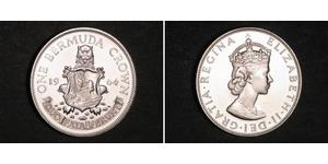 1 Corona Bermuda Argento Elisabetta II (1926-2022)