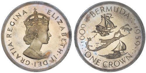 1 Corona Bermuda Argento Elisabetta II (1926-2022)