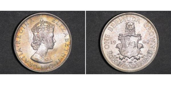 1 Corona Bermuda Argento Elisabetta II (1926-2022)