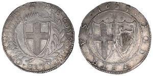 1 Corona Commonwealth of England (1649-1660) Argento 