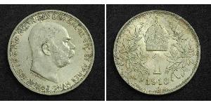 1 Corona Impero austro-ungarico (1867-1918) Argento Franz Joseph I (1830 - 1916)