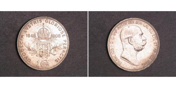 1 Corona Impero austro-ungarico (1867-1918) Argento Franz Joseph I (1830 - 1916)