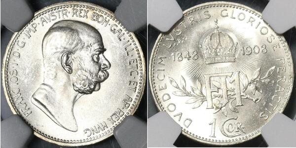 1 Corona Impero austro-ungarico (1867-1918) Argento Franz Joseph I (1830 - 1916)