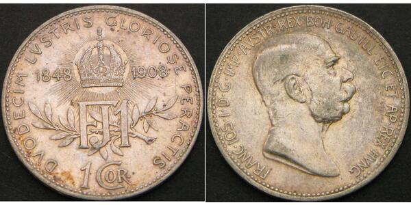 1 Corona Impero austro-ungarico (1867-1918) Argento Franz Joseph I (1830 - 1916)