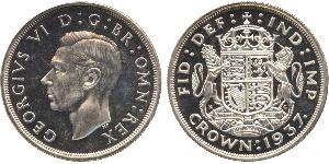 1 Corona Regno Unito (1922-) Argento Giorgio VI (1895-1952)