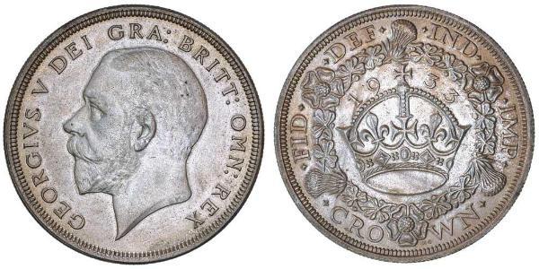 1 Corona Regno Unito (1922-) Argento Giorgio V (1865-1936)