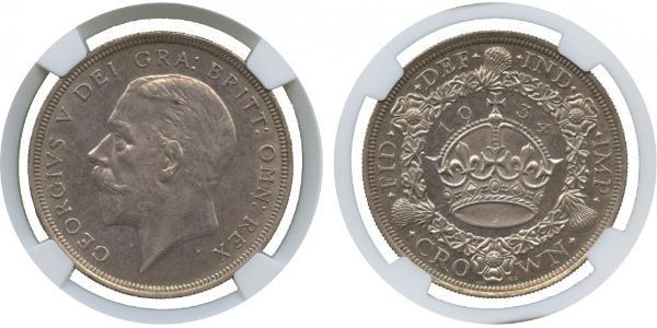 1 Corona Regno Unito (1922-) Argento Giorgio V (1865-1936)