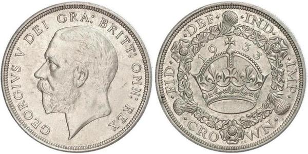1 Corona Regno Unito (1922-) Argento Giorgio V (1865-1936)