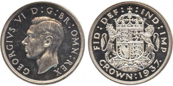 1 Corona Regno Unito (1922-) Argento Giorgio VI (1895-1952)