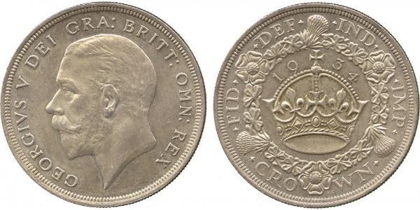 1 Corona Regno Unito (1922-) Argento Giorgio V (1865-1936)
