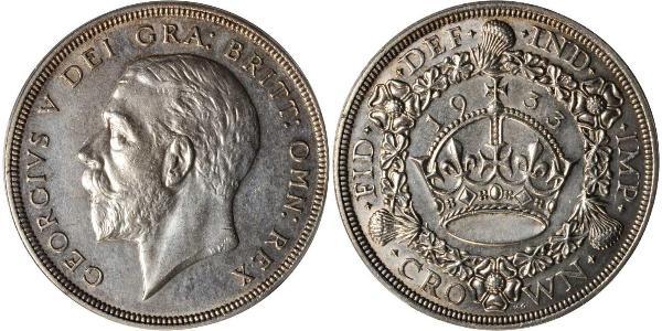 1 Corona Regno Unito (1922-) Argento Giorgio V (1865-1936)