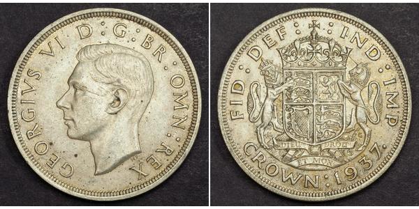 1 Corona Regno Unito (1922-) Argento Giorgio VI (1895-1952)