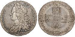 1 Corona Regno Unito di Gran Bretagna (1707-1801) Argento Giorgio II (1683-1760)