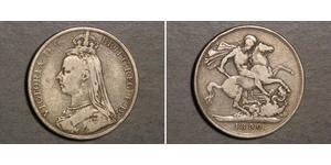 1 Corona Regno Unito di Gran Bretagna e Irlanda (1801-1922) Argento Vittoria (1819 - 1901)