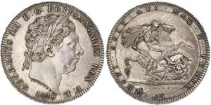 1 Corona Regno Unito di Gran Bretagna e Irlanda (1801-1922) Argento Giorgio III (1738-1820)