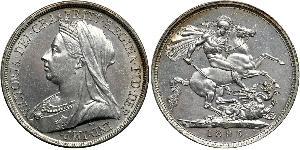 1 Corona Regno Unito di Gran Bretagna e Irlanda (1801-1922) Argento Vittoria (1819 - 1901)