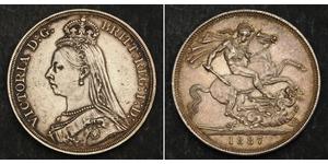 1 Corona Regno Unito di Gran Bretagna e Irlanda (1801-1922) Argento Vittoria (1819 - 1901)