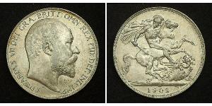 1 Corona Regno Unito di Gran Bretagna e Irlanda (1801-1922) Argento Edoardo VII (1841-1910)