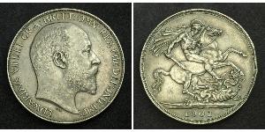 1 Corona Regno Unito di Gran Bretagna e Irlanda (1801-1922) Argento Edoardo VII (1841-1910)