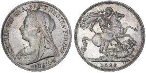 1 Corona Regno Unito di Gran Bretagna e Irlanda (1801-1922) Argento Vittoria (1819 - 1901)