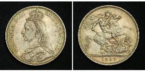 1 Corona Regno Unito di Gran Bretagna e Irlanda (1801-1922) Argento Vittoria (1819 - 1901)