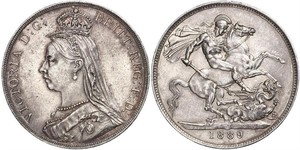 1 Corona Regno Unito di Gran Bretagna e Irlanda (1801-1922) Argento Vittoria (1819 - 1901)