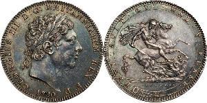 1 Corona Regno Unito di Gran Bretagna e Irlanda (1801-1922) Argento Giorgio III (1738-1820)