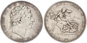 1 Corona Regno Unito di Gran Bretagna e Irlanda (1801-1922) Argento Giorgio III (1738-1820)