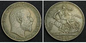 1 Corona Regno Unito di Gran Bretagna e Irlanda (1801-1922) Argento Edoardo VII (1841-1910)