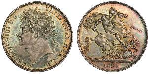 1 Corona Regno Unito di Gran Bretagna e Irlanda (1801-1922) Argento Giorgio IV (1762-1830)