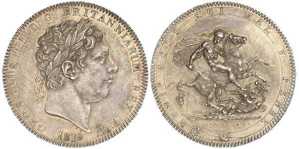 1 Corona Regno Unito di Gran Bretagna e Irlanda (1801-1922) Argento Giorgio III (1738-1820)