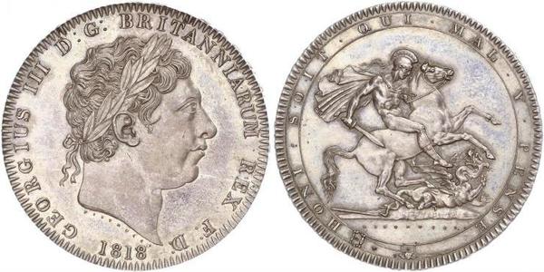 1 Corona Regno Unito di Gran Bretagna e Irlanda (1801-1922) Argento Giorgio III (1738-1820)