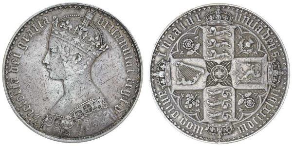 1 Corona Regno Unito di Gran Bretagna e Irlanda (1801-1922) Argento Vittoria (1819 - 1901)