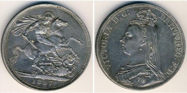1 Corona Regno Unito di Gran Bretagna e Irlanda (1801-1922) Argento Vittoria (1819 - 1901)