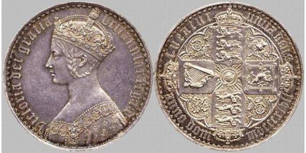 1 Corona Regno Unito di Gran Bretagna e Irlanda (1801-1922) Argento Vittoria (1819 - 1901)