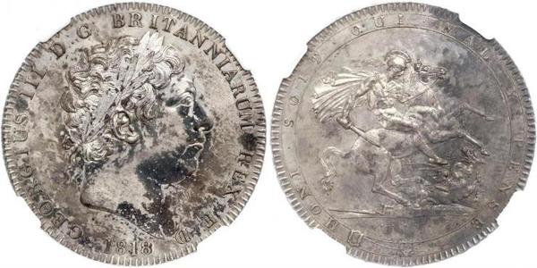 1 Corona Regno Unito di Gran Bretagna e Irlanda (1801-1922) Argento Giorgio III (1738-1820)