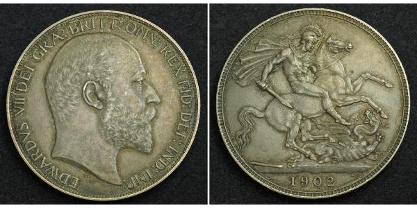 1 Corona Regno Unito di Gran Bretagna e Irlanda (1801-1922) Argento Edoardo VII (1841-1910)