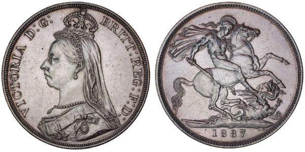 1 Corona Regno Unito di Gran Bretagna e Irlanda (1801-1922) Argento Vittoria (1819 - 1901)