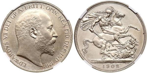1 Corona Regno Unito di Gran Bretagna e Irlanda (1801-1922) Argento Edoardo VII (1841-1910)