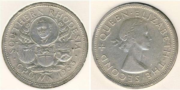 1 Corona Southern Rhodesia (1923-1980) Argento Elisabetta II (1926-2022)